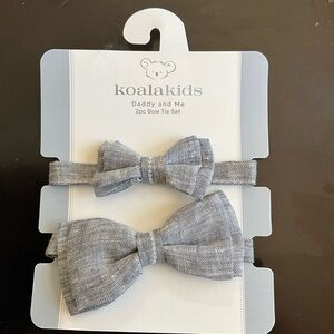 Koala Kids Grey Daddy and Me Bow Tie Set - 2pc